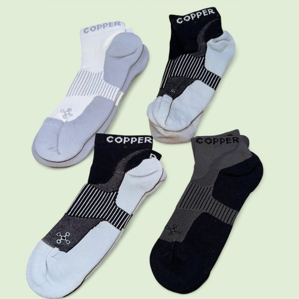 Tommie Copper 4-Pack Men’s Compression Ankle Socks - 7-9.5